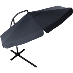 Parasol ogrodowy na wysięgniku składany 350cm Grafitowy + Pokrowiec