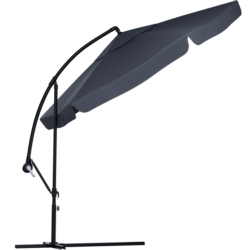 Parasol ogrodowy na wysięgniku składany 350cm Grafitowy + Pokrowiec