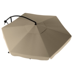 Parasol ogrodowy na wysięgniku składany 350cm Beżowy + Pokrowiec