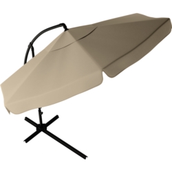 Parasol ogrodowy na wysięgniku składany 350cm Beżowy + Pokrowiec