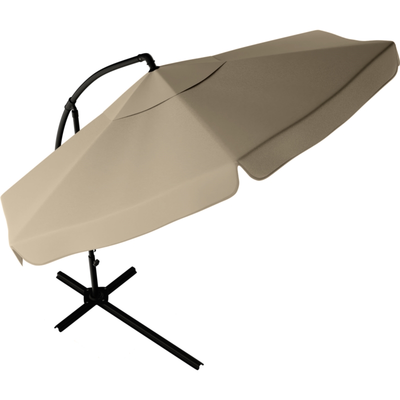 Parasol ogrodowy na wysięgniku składany 350cm Beżowy + Pokrowiec