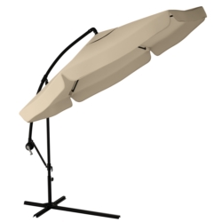 Parasol ogrodowy na wysięgniku składany 350cm Beżowy + Pokrowiec