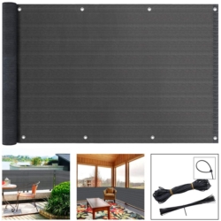 Osłona balkonowa na taras, balkon 5x1m 97% 150g/m2 Grafitowy