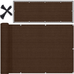 Osłona balkonowa na taras, balkon 5x1m 97% 150g/m2 Ciemny Brązowy