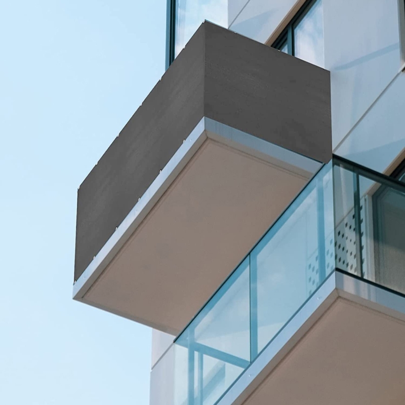 Osłona balkonowa na taras, balkon 5x1m 97% 150g/m2 Szary