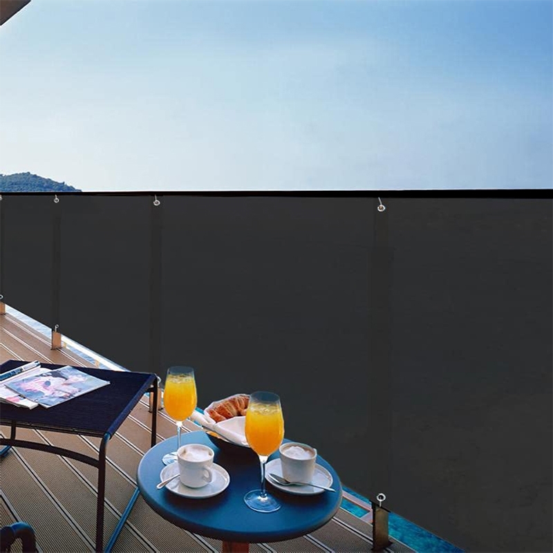 Osłona balkonowa na taras, balkon 7x0,9m 97% 150g/m2 Grafitowy