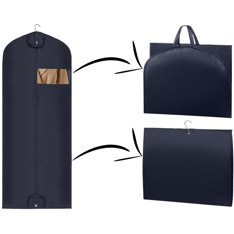 Pokrowiec ochronny na ubrania, garnitur Granatowy 60x150cm 5 sztuk