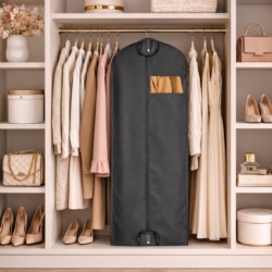 Pokrowiec ochronny na ubrania, garnitur Grafitowy 60x150cm 5 sztuk
