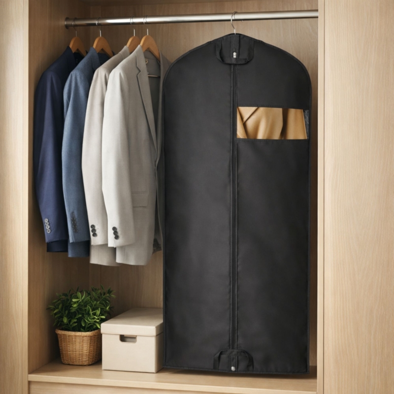 Pokrowiec ochronny na ubrania, garnitur Czarny 60x100cm 5 sztuk