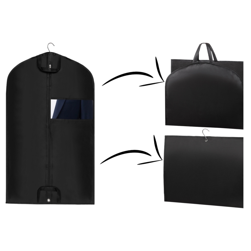 Pokrowiec ochronny na ubrania, garnitur Czarny 60x100cm 5 sztuk
