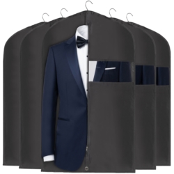 Pokrowiec ochronny na ubrania, garnitur Grafitowy 60x100cm 5 sztuk