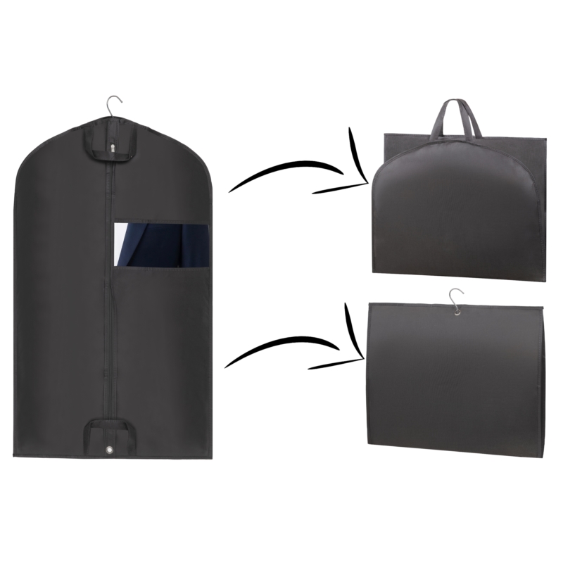 Pokrowiec ochronny na ubrania, garnitur Grafitowy 60x100cm 5 sztuk