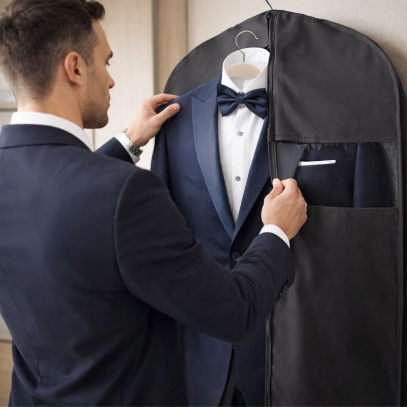 Pokrowiec ochronny na ubrania, garnitur Grafitowy 60x100cm 5 sztuk