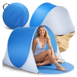 Namiot plażowy samorozkładający pop-up Niebieski + Torba