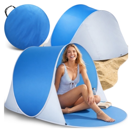 Namiot plażowy samorozkładający pop-up Niebieski + Torba