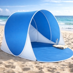 Namiot plażowy samorozkładający pop-up Niebieski + Torba