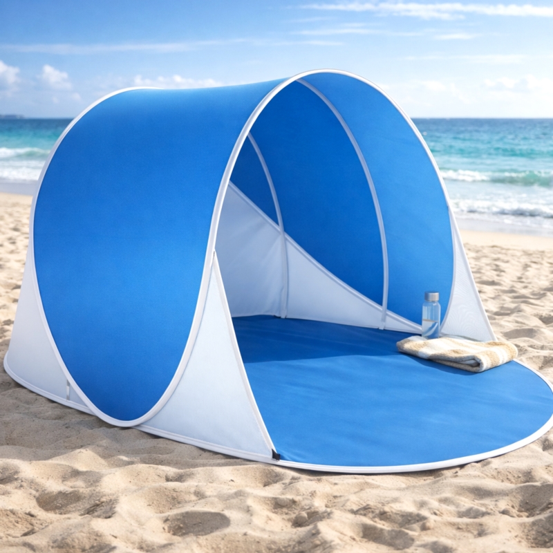 Namiot plażowy samorozkładający pop-up Niebieski + Torba