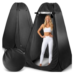 Namiot plażowy samorozkładający przebieralnia Czarny + Torba