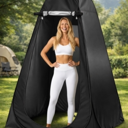 Namiot plażowy samorozkładający przebieralnia Czarny + Torba