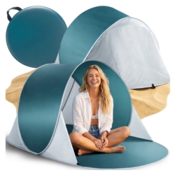 Namiot plażowy samorozkładający pop-up Granatowy + Torba