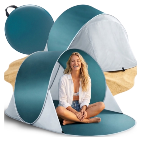 Namiot plażowy samorozkładający pop-up Granatowy + Torba