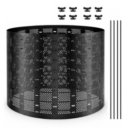 Kompostownik ogrodowy balia z wentylacją 800L Czarny