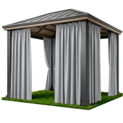 Zasłona przeciwsłoneczna na taras i balkon 155x200cm Jasny Szary