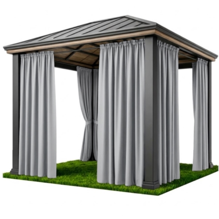 Zasłona przeciwsłoneczna na taras i balkon 155x200cm Jasny Szary