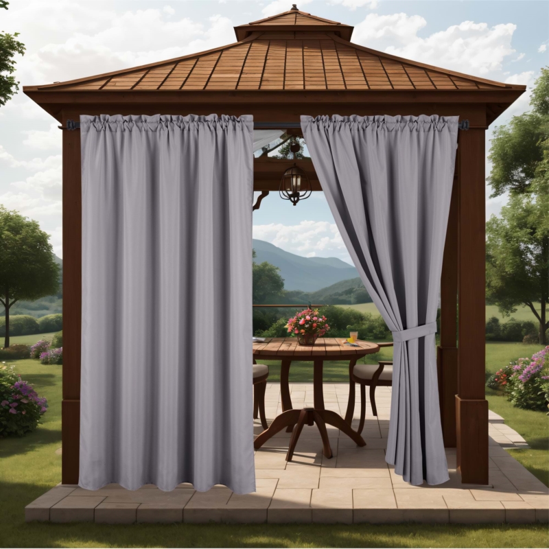 Zasłona przeciwsłoneczna na taras i balkon 155x200cm Jasny Szary