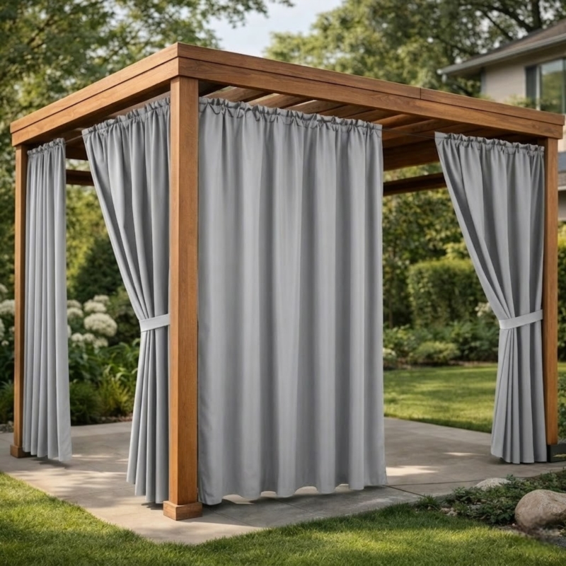 Zasłona przeciwsłoneczna na taras i balkon 155x200cm Jasny Szary