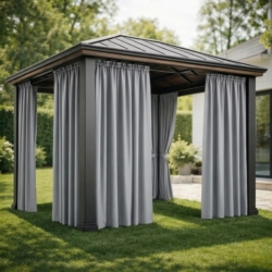 Zasłona przeciwsłoneczna na taras i balkon 155x200cm Jasny Szary