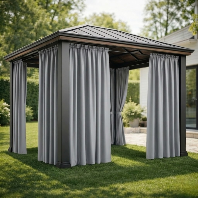 Zasłona przeciwsłoneczna na taras i balkon 155x200cm Jasny Szary