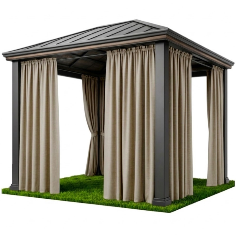 Zasłona przeciwsłoneczna na taras i balkon 155x200cm Ciemny Beż