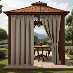 Zasłona przeciwsłoneczna na taras i balkon 155x200cm Ciemny Beż