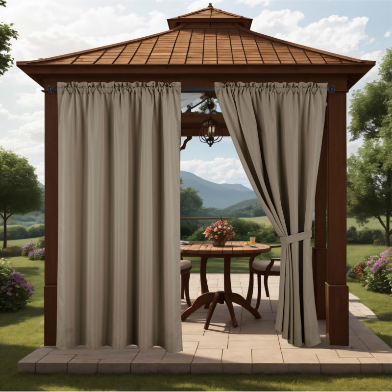 Zasłona przeciwsłoneczna na taras i balkon 155x200cm Ciemny Beż