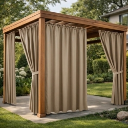 Zasłona przeciwsłoneczna na taras i balkon 155x200cm Ciemny Beż