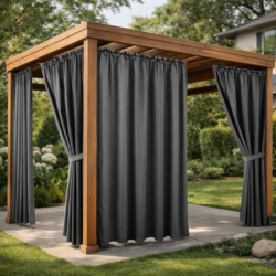 Zasłona przeciwsłoneczna na taras i balkon 155x200cm Grafit