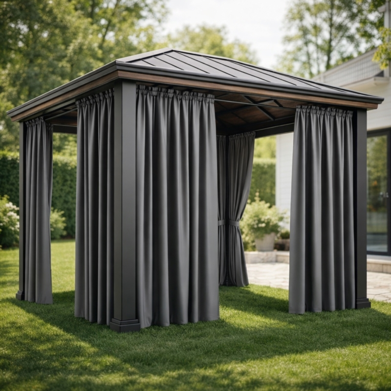 Zasłona przeciwsłoneczna na taras i balkon 155x200cm Grafit