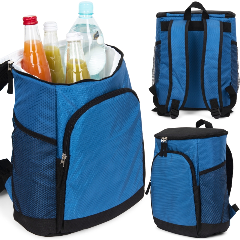 Plecak terminczy turystyczny na piknik, na plażę Niebieski 15L