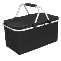 Koszyk piknikowy termiczny składany Czarny