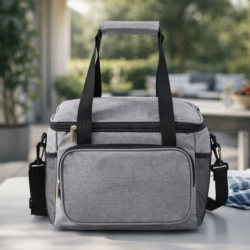 Torba termiczna z kieszeniami, uchwytem i paskiem 20L Szara