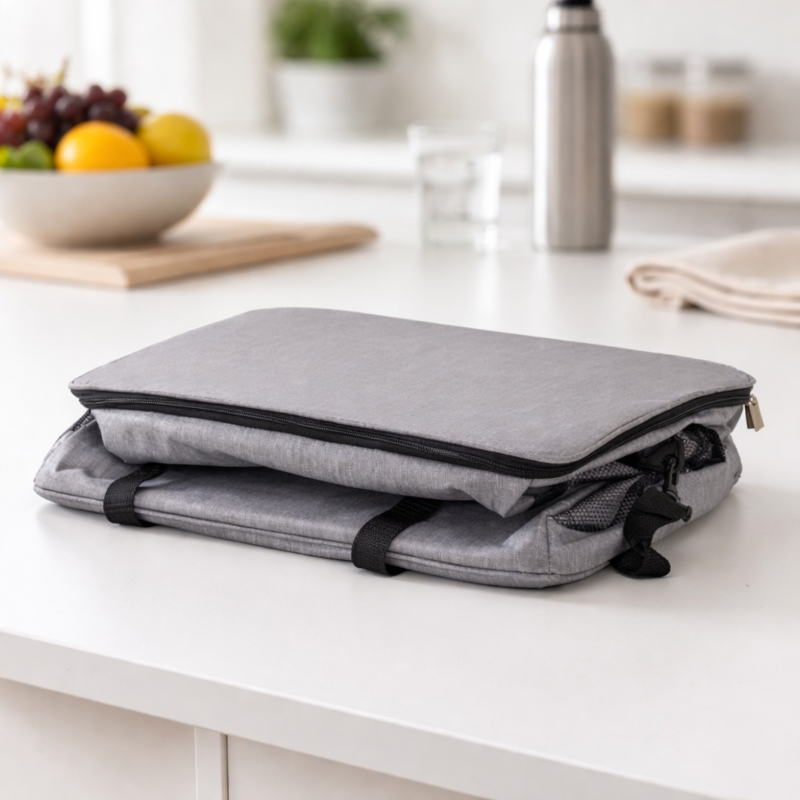 Torba termiczna z kieszeniami, uchwytem i paskiem 20L Szara