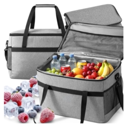 Torba termiczna z uchwytem i paskiem 40L Szara