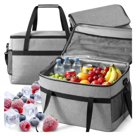 Torba termiczna z uchwytem i paskiem 40L Szara