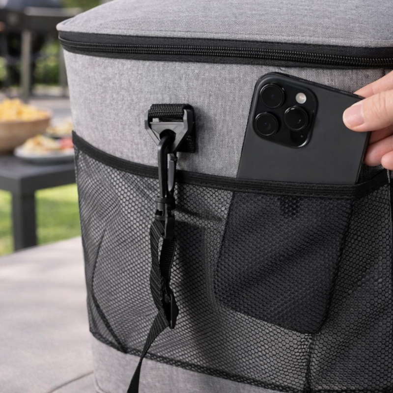 Torba termiczna z uchwytem i paskiem 40L Szara