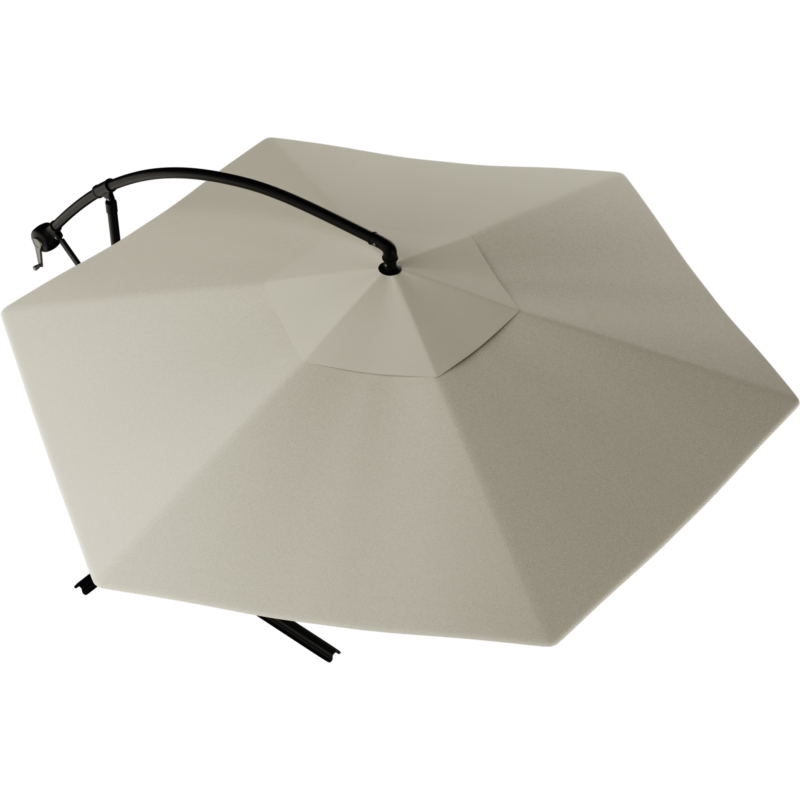 Parasol ogrodowy na wysięgniku składany 300cm Kremowy + Pokrowiec
