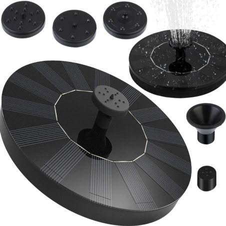 Fontanna solarna ogrodowa pływająca do oczka wodnego + Filtr