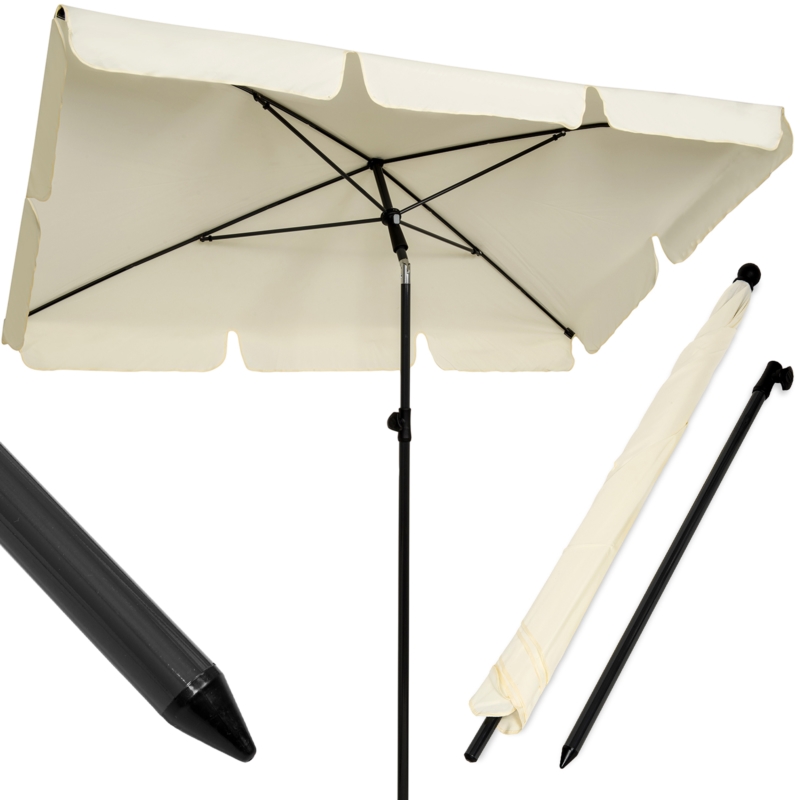 Parasol balkonowy prostokątny łamany UV Ecru 200x130cm