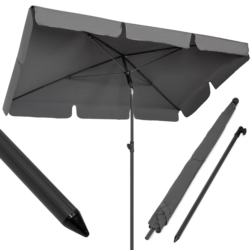 Parasol balkonowy prostokątny łamany UV Grafit 200x130cm