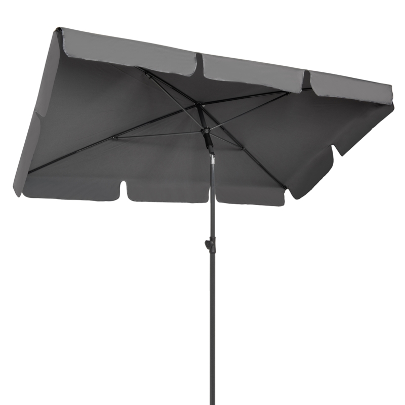 Parasol balkonowy prostokątny łamany UV Grafit 200x130cm